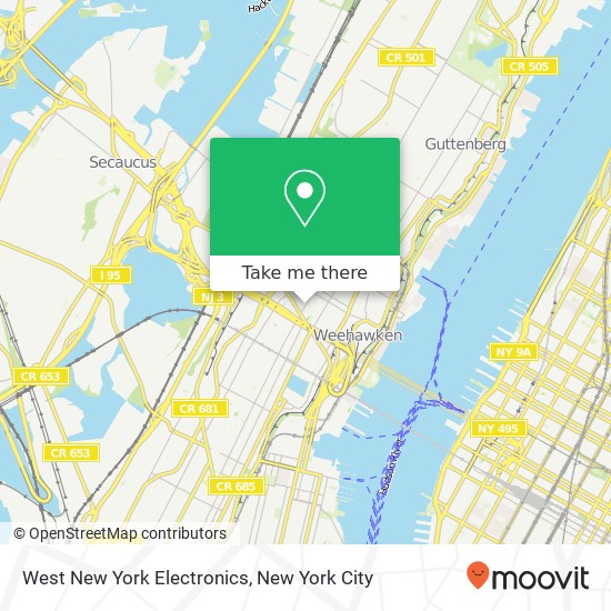 Mapa de West New York Electronics