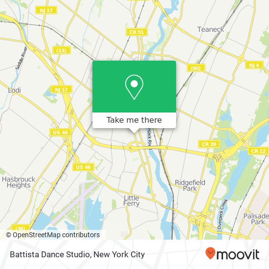 Mapa de Battista Dance Studio