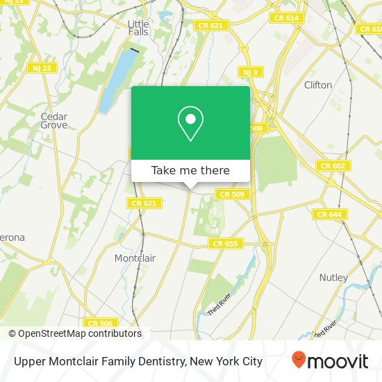 Upper Montclair Family Dentistry map