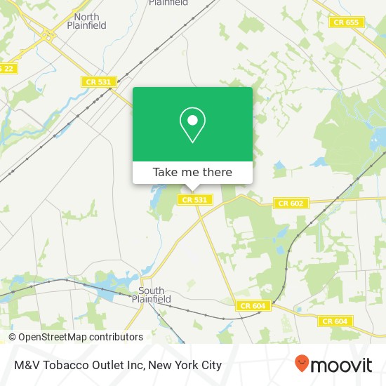 Mapa de M&V Tobacco Outlet Inc