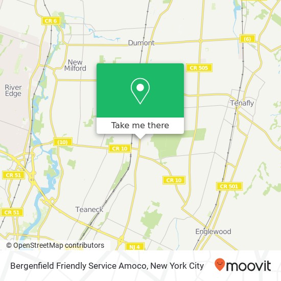 Mapa de Bergenfield Friendly Service Amoco