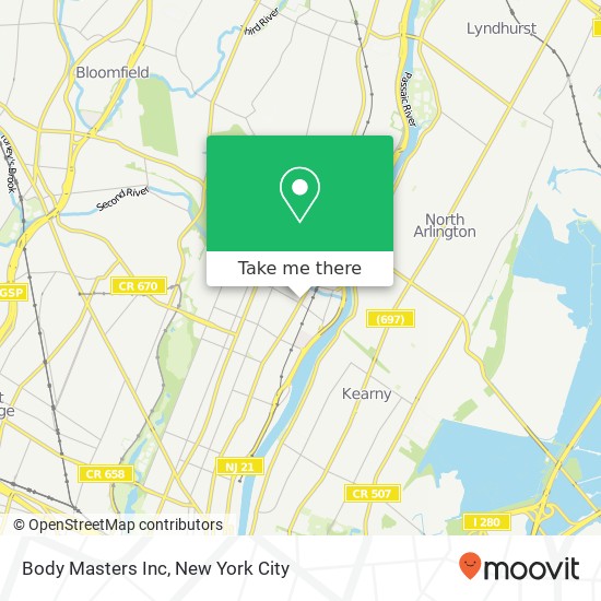 Mapa de Body Masters Inc