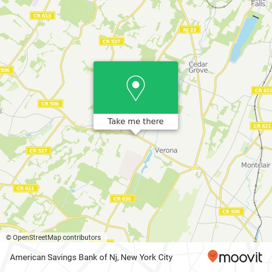 American Savings Bank of Nj map