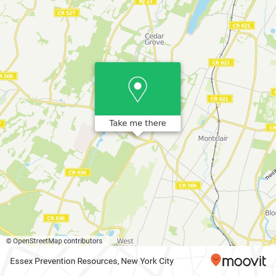 Mapa de Essex Prevention Resources