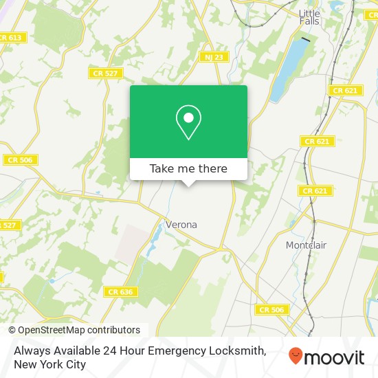 Mapa de Always Available 24 Hour Emergency Locksmith