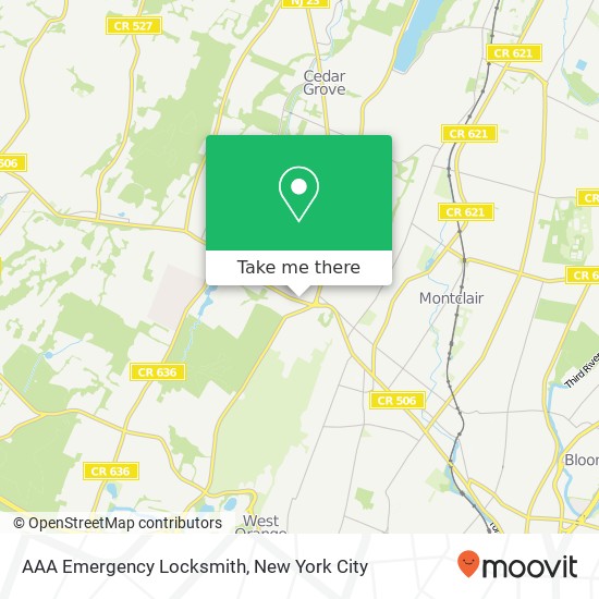 AAA Emergency Locksmith map