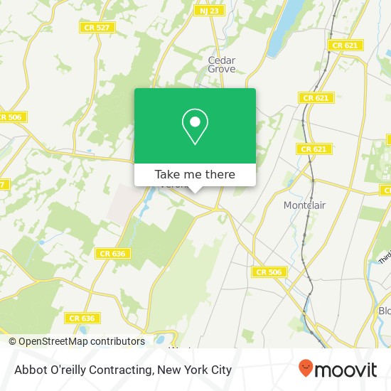 Abbot O'reilly Contracting map