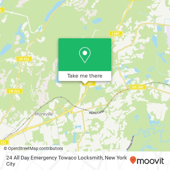 Mapa de 24 All Day Emergency Towaco Locksmith