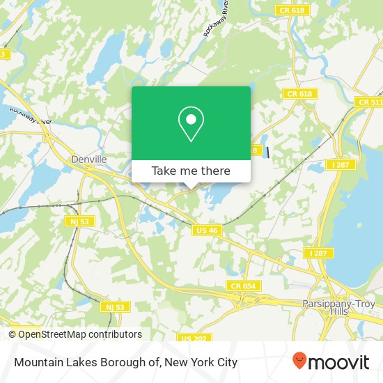 Mountain Lakes Borough of map