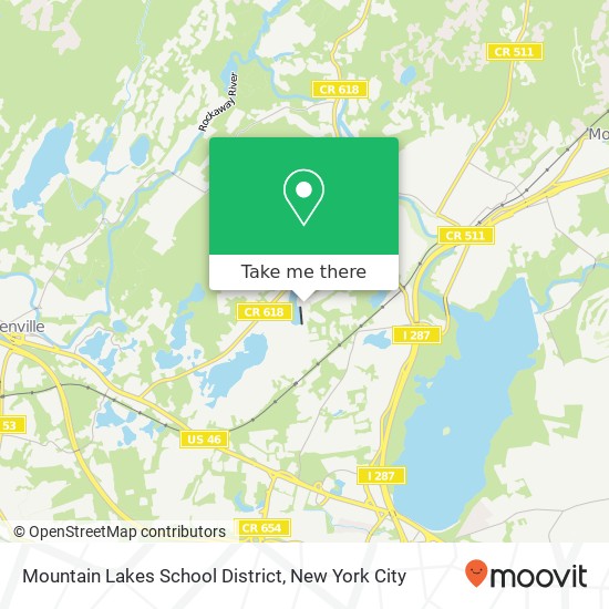 Mapa de Mountain Lakes School District