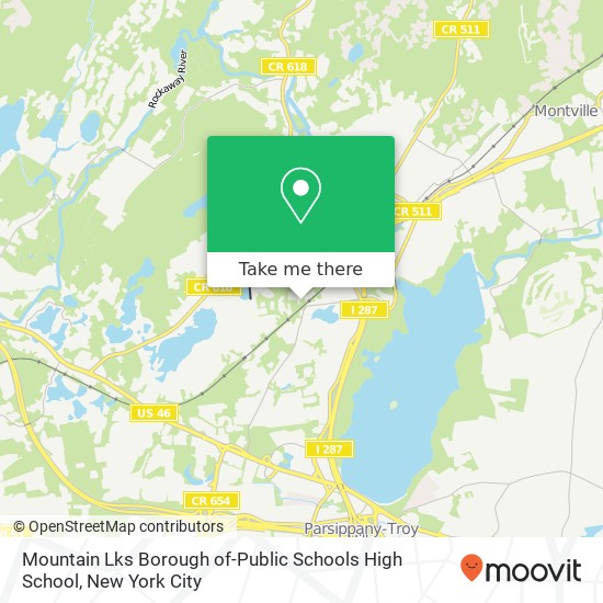 Mapa de Mountain Lks Borough of-Public Schools High School