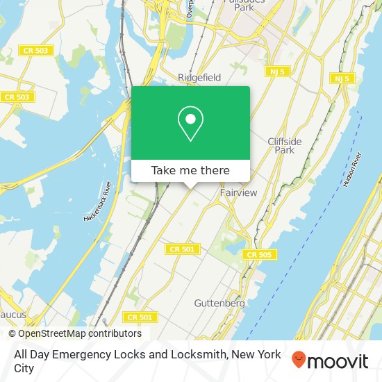 All Day Emergency Locks and Locksmith map