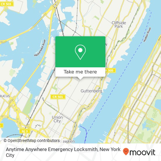 Mapa de Anytime Anywhere Emergency Locksmith