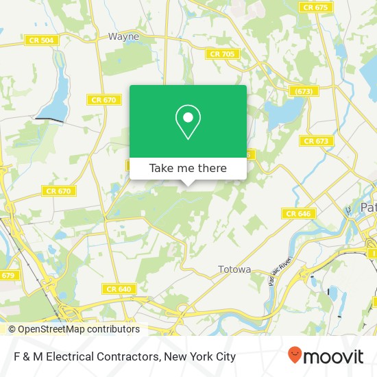F & M Electrical Contractors map