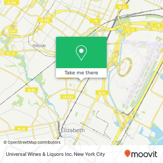 Universal Wines & Liquors Inc map