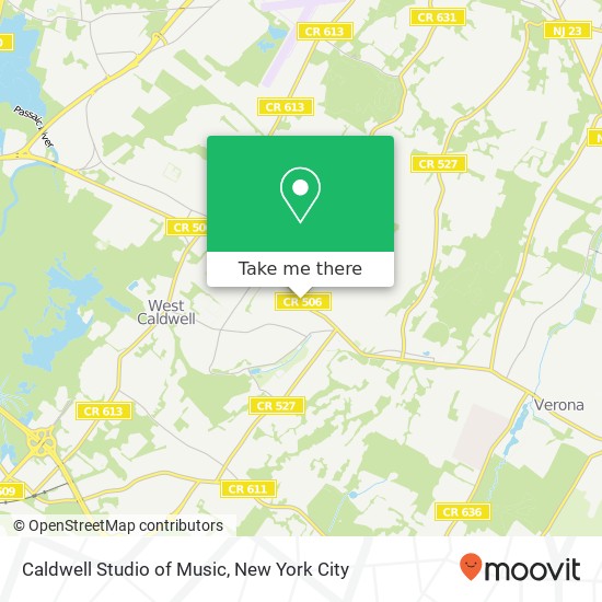 Mapa de Caldwell Studio of Music