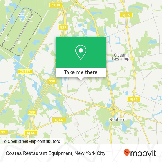 Costas Restaurant Equipment map