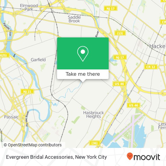 Evergreen Bridal Accessories map