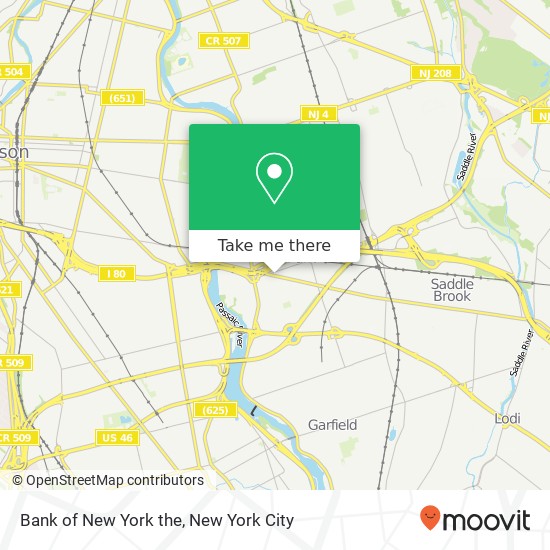 Mapa de Bank of New York the