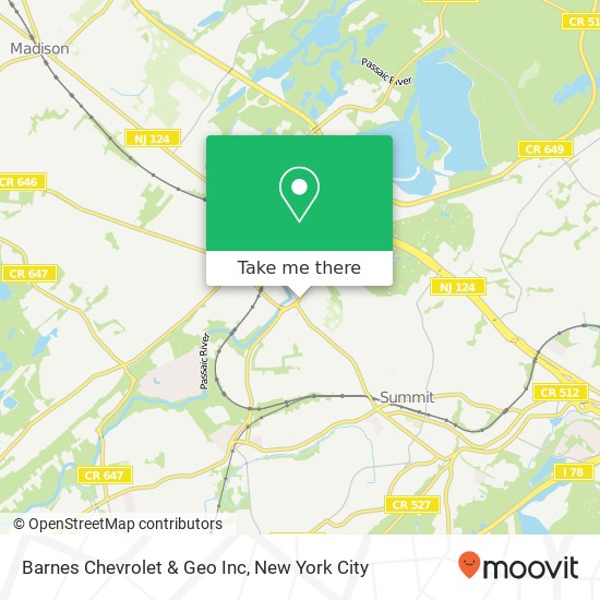 Barnes Chevrolet & Geo Inc map