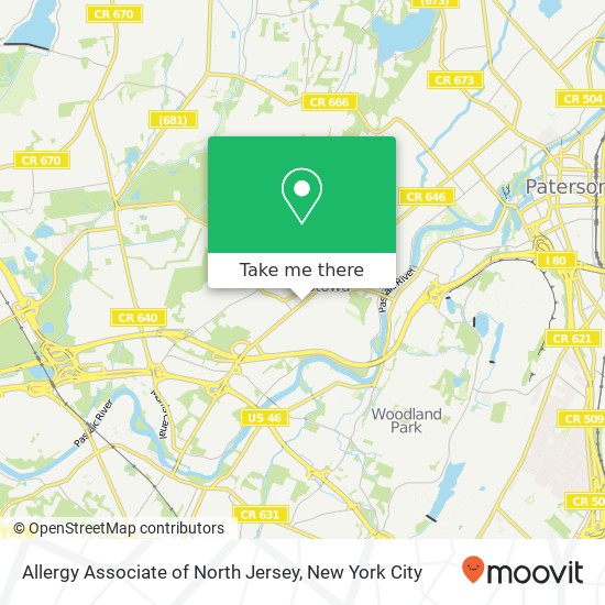 Mapa de Allergy Associate of North Jersey