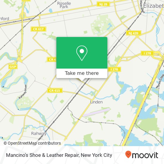 Mancino's Shoe & Leather Repair map