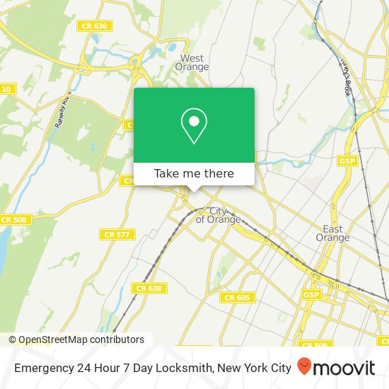 Emergency 24 Hour 7 Day Locksmith map