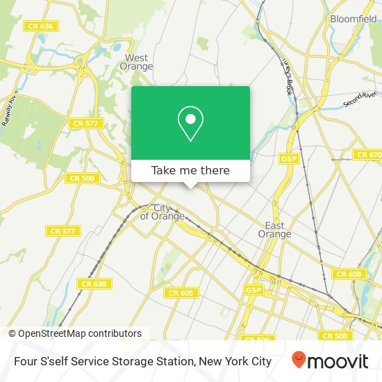 Mapa de Four S'self Service Storage Station