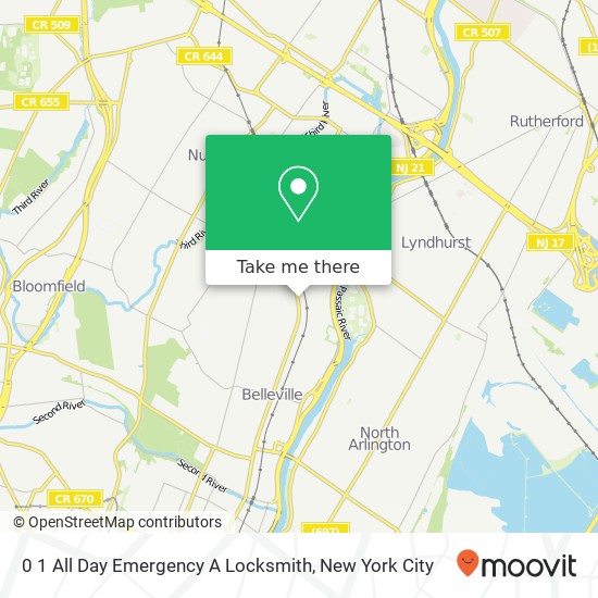 Mapa de 0 1 All Day Emergency A Locksmith