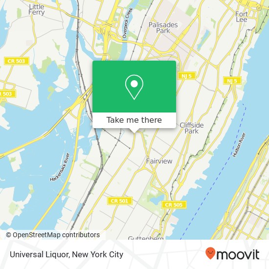 Universal Liquor map