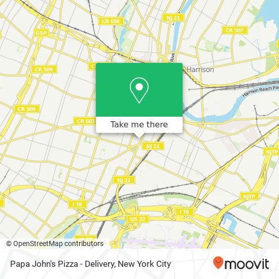 Mapa de Papa John's Pizza - Delivery