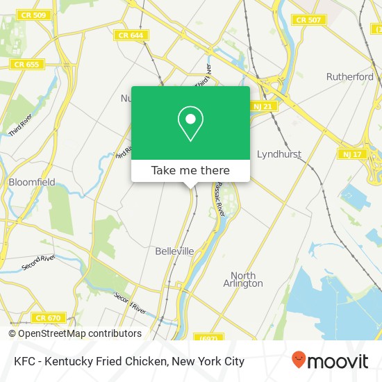 KFC - Kentucky Fried Chicken map