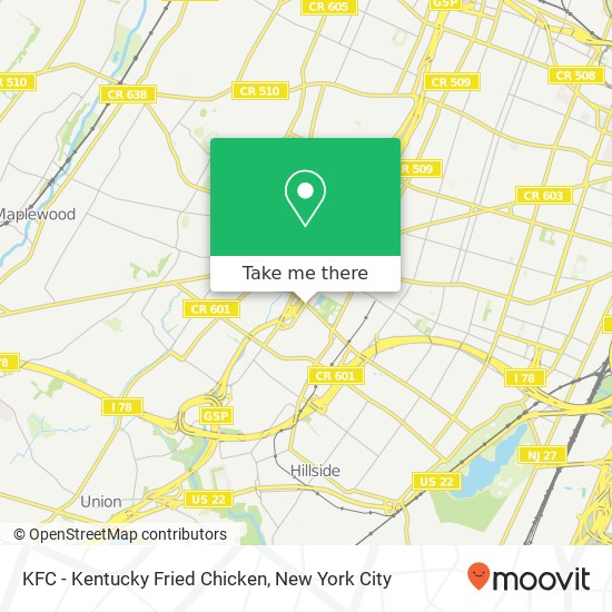 KFC - Kentucky Fried Chicken map