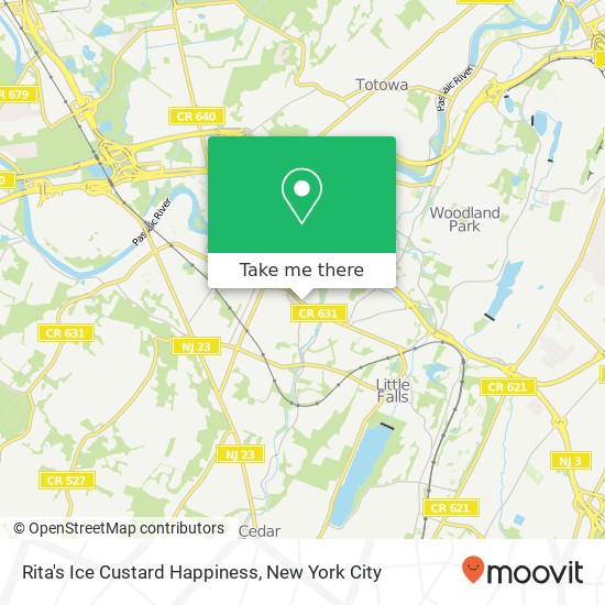 Mapa de Rita's Ice Custard Happiness