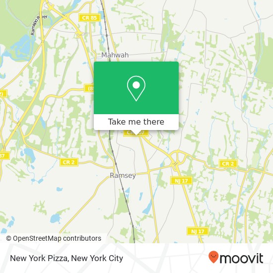 New York Pizza map