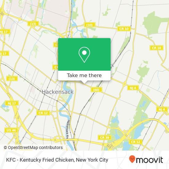 KFC - Kentucky Fried Chicken map