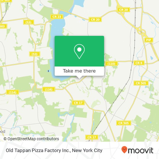 Old Tappan Pizza Factory Inc. map