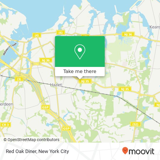 Mapa de Red Oak Diner