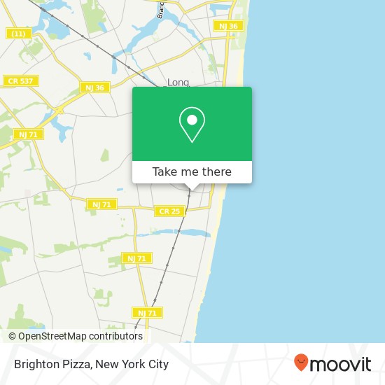 Brighton Pizza map