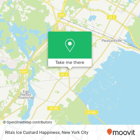 Rita's Ice Custard Happiness map