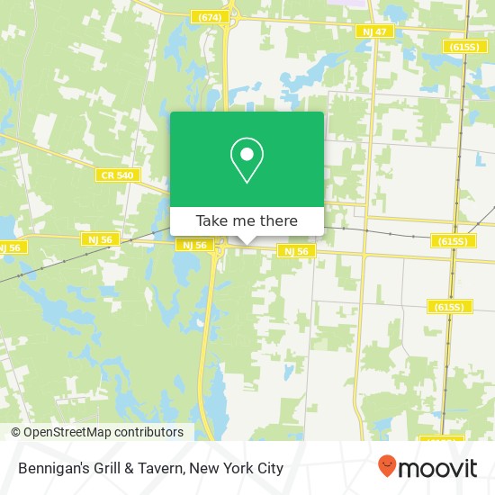 Mapa de Bennigan's Grill & Tavern
