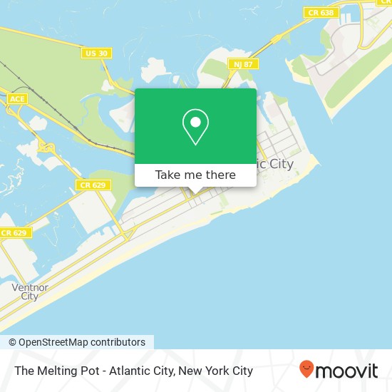 The Melting Pot - Atlantic City map