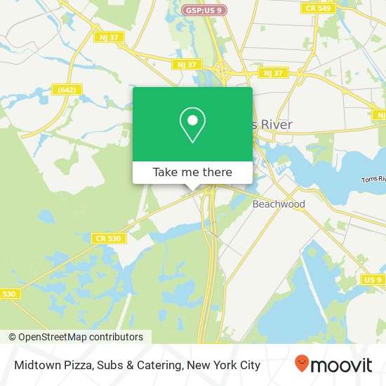 Midtown Pizza, Subs & Catering map