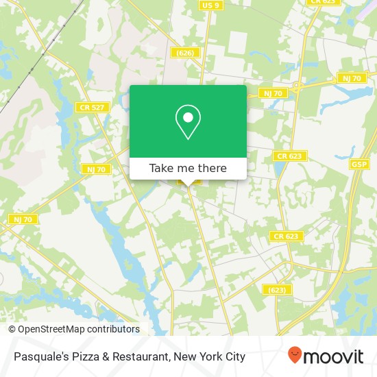 Mapa de Pasquale's Pizza & Restaurant