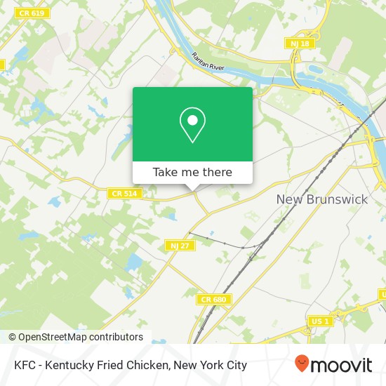 Mapa de KFC - Kentucky Fried Chicken