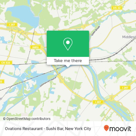 Mapa de Ovations Restaurant - Sushi Bar