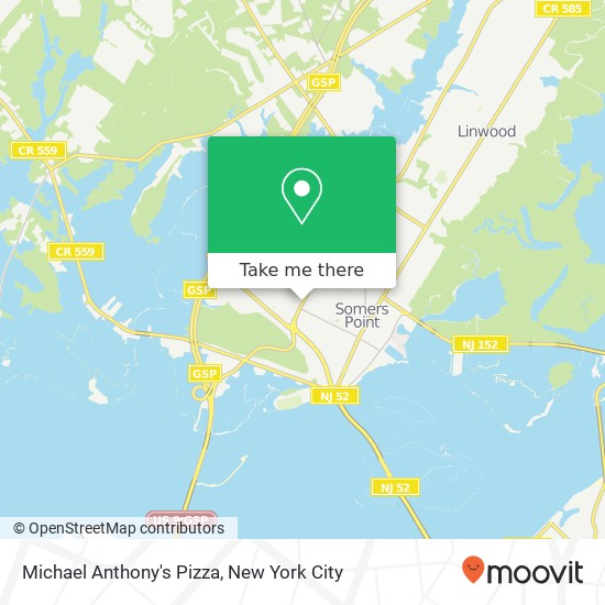 Michael Anthony's Pizza map