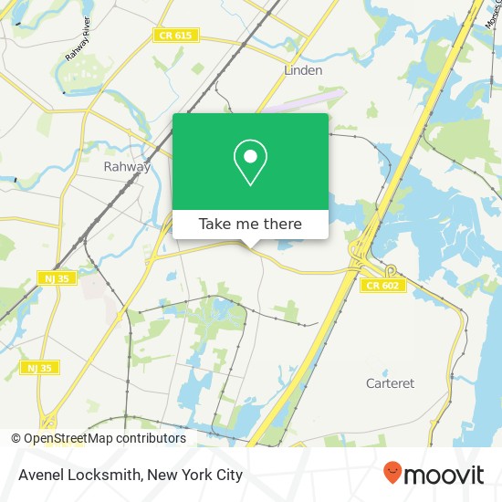 Avenel Locksmith map