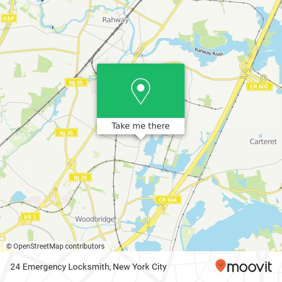 24 Emergency Locksmith map