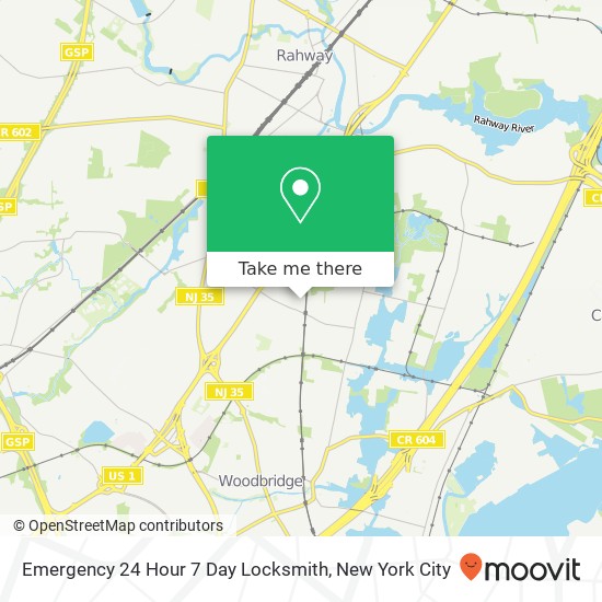 Emergency 24 Hour 7 Day Locksmith map